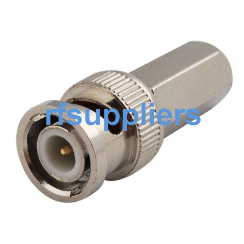 2 pcs bnc twist-on male connector for rg59 lmr240 for sale