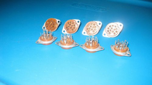 (lot of 8) 9 plus 4 pin for 13 total       chassic mount  tube sockets