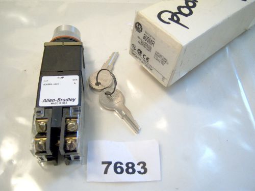 (7683) allen bradley selector switch 800mr-j42kbk w key for sale