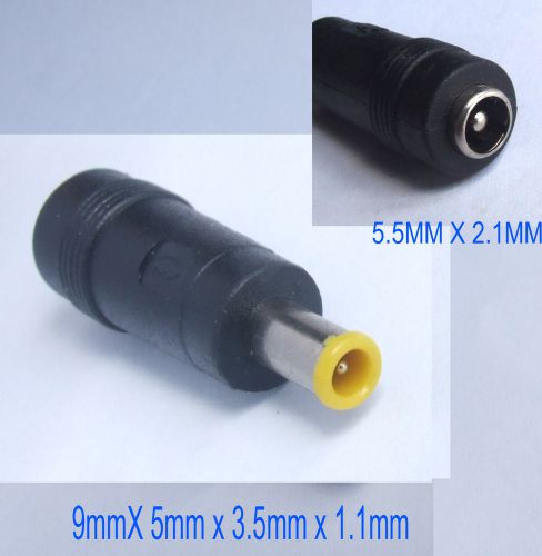 2pcs 5.5x2.1mm female jack to 3.5mmx1.1mm dc power charger for notebook tablets for sale