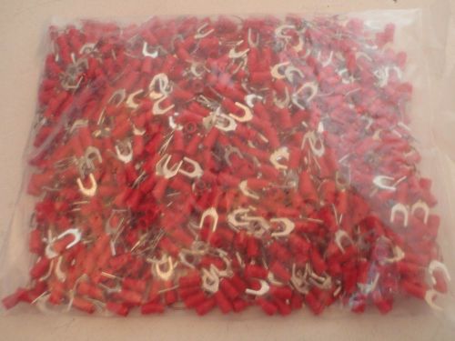 500pc insulated #10 fork terminals 22-18awg red for sale