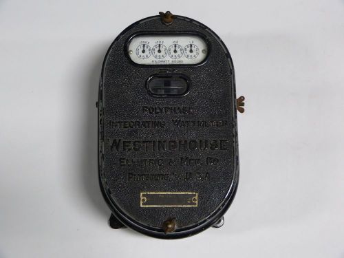 NOS c. 1909 Polyphase Integrating Wattmeter Westinghouse Electric &amp; MFG Co.
