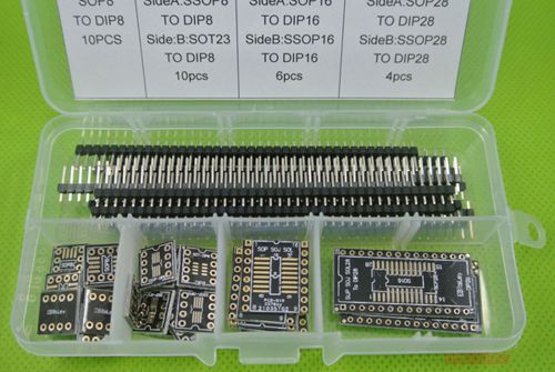 30pcs Double Side Adapter Converter PCB Board Assortment Kit + Free pinheader