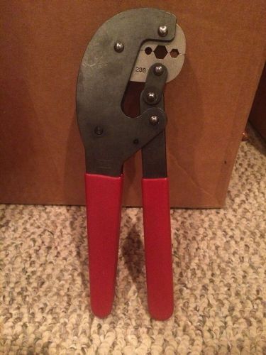 Crimp tool w/ 3 hexagon crimps unkown brand # 238 heavy duty for sale