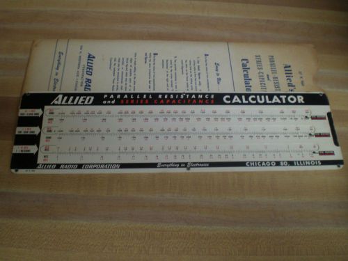 Vintage Allied Parallel Resistance Calculator in original sleeve &amp; instructions