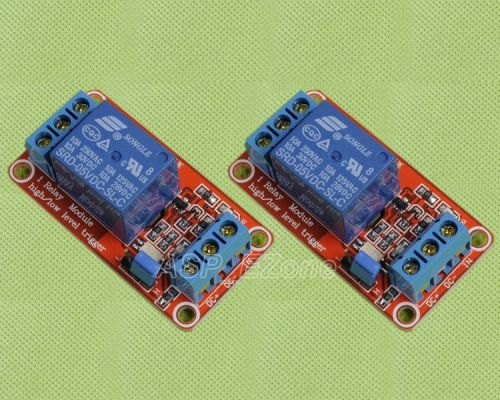 2pcs 5v 1-channel relay module with optocoupler h/l level triger for arduino for sale