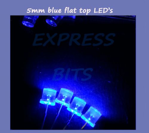 Pre wired flat top 10x blue leds 5mm 8000mcd  ultra bright led lights parts for sale