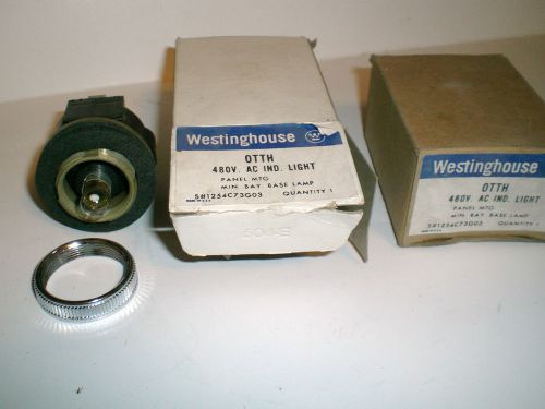 (2) Westinghouse OTTH 480V AC Indicating Light (1254C73G03) New old stock Lot