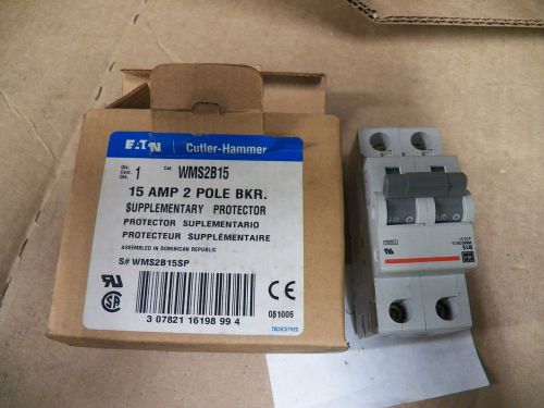 Cutler Hammer B15 WMS2B15  2 Pole 15 AMP Circuit Breaker