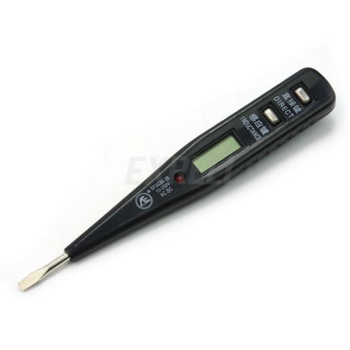 Ac dc 12-250v voltage tester detector electric test meter screwdriver pen black for sale