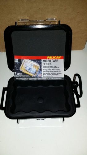 PELICAN 1010 Micro Case, Black, 5.88 x 4.06 x 2.12 In