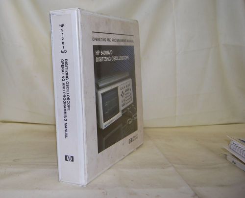 Hewlett PAckard 54201A/D Digitizing Oscilloscope Operating &amp; Programming Manual