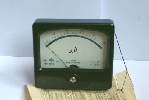 DC 0-200uA Analog Current Panel Meter,  made in USSR 1986 year, NEW.