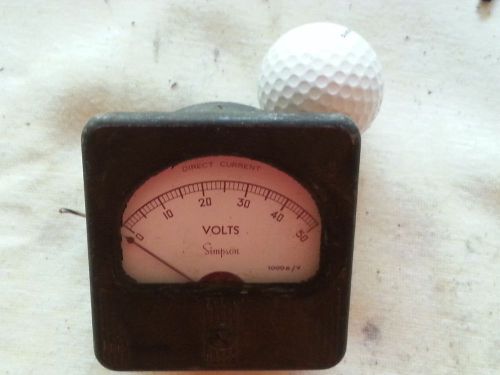 Simpson DIRECT CURRENT VOLTS 0-50 working condition. Made in USA. No box
