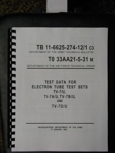 Tv-7 ultimate updated tube test data book: tube tester for sale