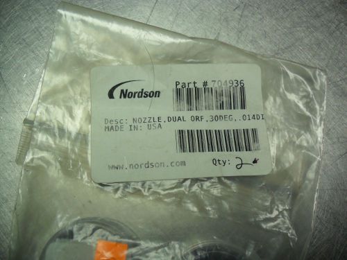 Qty 2 -  nordson nozzles 704936  sa12l mm  new in case free ship for sale