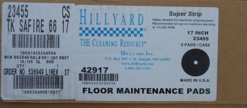 New Hillyard 17 inch buffer pads, super strip case of 5