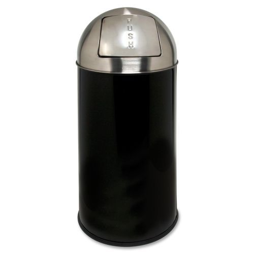 Genuine joe 58886 12-gallon classic round top waste receptacle for sale