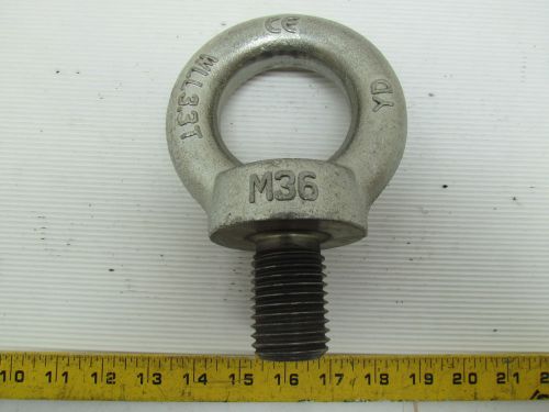 Eyebolt lifting w/shoulder zinc plated steel m36x4mm 54mm shank ce rated for sale