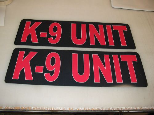 BLACK K-9 UNIT Magnetic Signs 4 car &amp; truck Van SUV K9 Police Drug Dog
