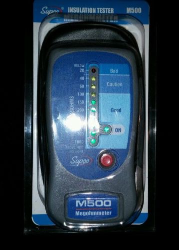Supco M500 Insulation Tester/Electronic Megohmmeter w/Soft Case