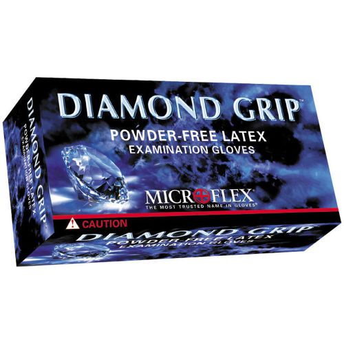 1 case of 1000 units diamond grip powder free latex exam gloves medium microflex for sale