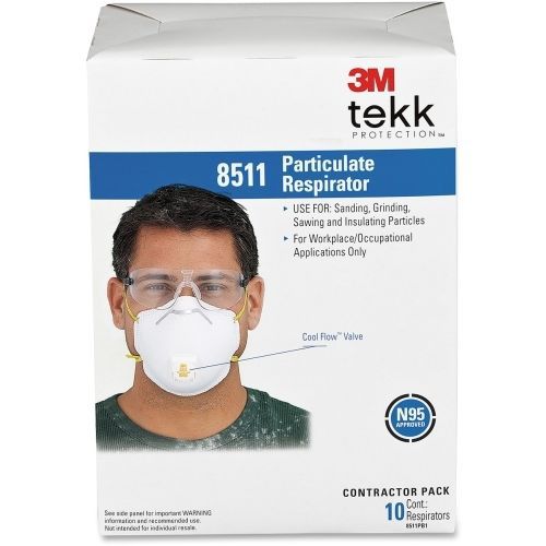3m particulate respirator - 10/ box - white - safety mask for sale