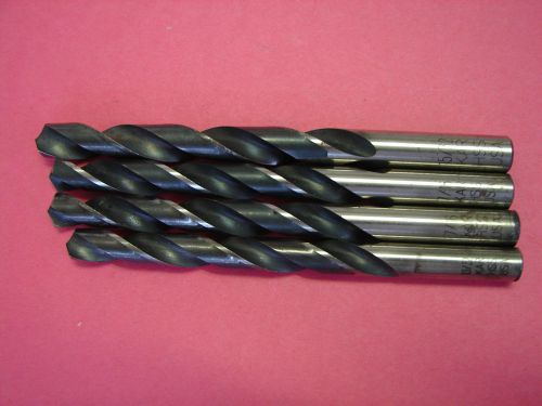 Lot Of 4 High Speed Steel Drill Bits Made In USA - 13/32&#039;&#039; - 7/16&#039;&#039;-15/32&#039;&#039; NEW