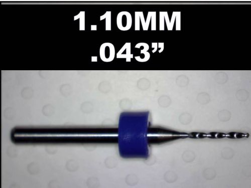 .043&#034; - 1.10mm - #57 carbide drill bit - new one piece - cnc dremel pcb models for sale
