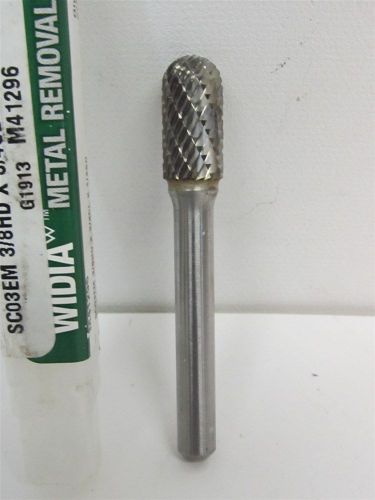 Widia / Metal Removal M41296, 3/8&#034; x 3/4&#034;, Double Cut, Cylindrical Carbide Bur