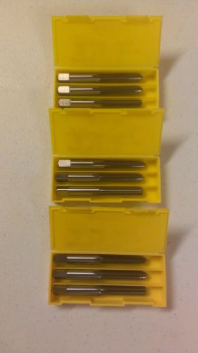 Lot of 9 morse m7 x 1.0 d5 four flute high speed taps- 3 individual sets for sale