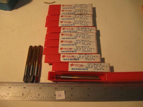 14 pc m8 x 1.25 h6.5 4f plug taps t04513 tin coated brubaker tools          (12) for sale