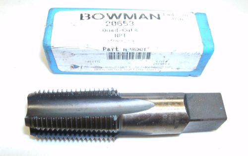 Bowman quad cut ntp hss taper pipe tap 20653 tap 1/2&#034; - 14 tpi for sale