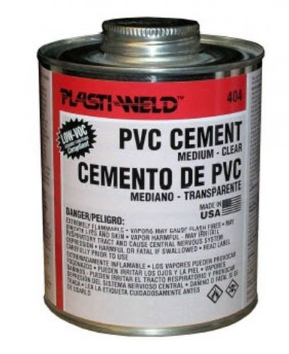 PVC CEMENT PLASTI WELD # 404  1 QUART   15497-10