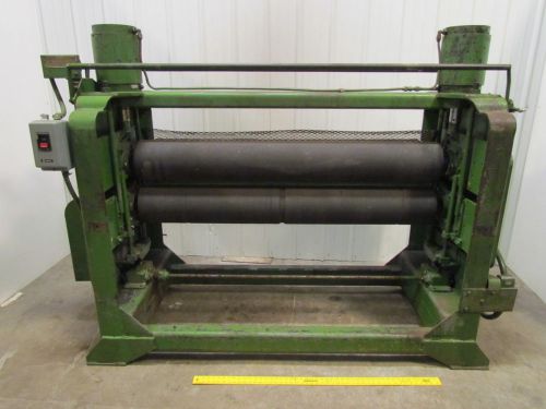 Pinch roller 62&#034; pneumatic clamping top roll manual adjusting bottom 3hp 3ph for sale