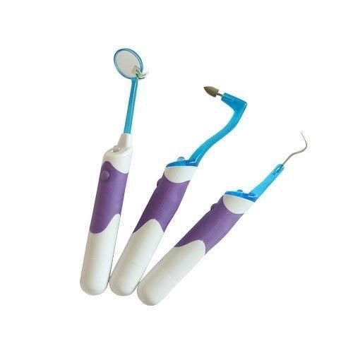 Cleaning tool kits with led light dental mirror+plaque remove+tooth stain eraser for sale