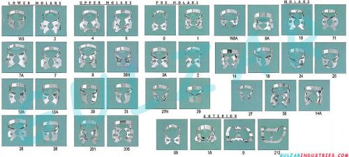 Four hundred,400 pieces endodontic rubber dam clamps dental instruments endo,pcs for sale