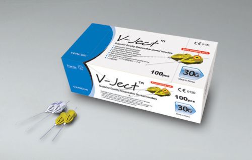 V-Ject Disposable Dental 27g LONG VERICOM Sterile 100 Pcs