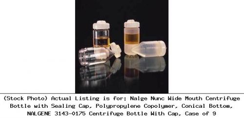 Nalge Nunc Wide Mouth Centrifuge Bottle with Sealing Cap, : 3143-0175