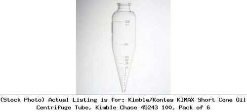 Kimble/kontes kimax short cone oil centrifuge tube, kimble chase 45243 100, pack for sale