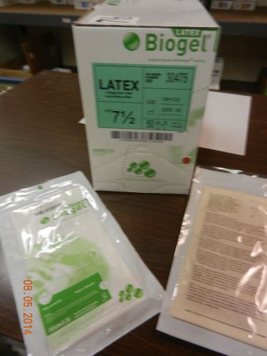 BioGel 30475 Surgical Gloves Sz 7.5 Latex with Biogel Coating NEW  50pcs