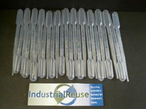 Lot of 25 Plastic Disposable Transfer Pipets Graduated 3ml Lg Bulb