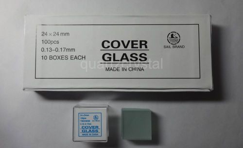 1000 pcs Microscope Cover Glass,  Cover Slips,  24*24 mm