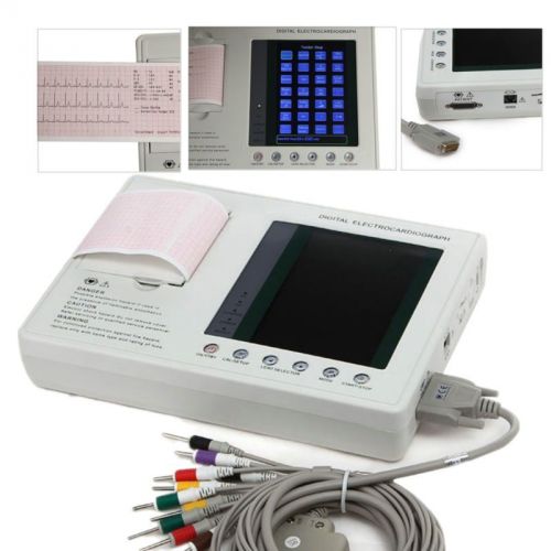 EKG-903A3 CE New 12-lead Digital 3-channel Electrocardiograph ECG/EKG Machine A+