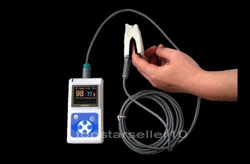 New finger pulse oximeter blood oxygen monitor cms60d contec free software cd for sale