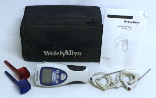 WELCH ALLYN SureTemp Plus 692 Electronic Digital Thermometer + 2 Probes &amp; Case
