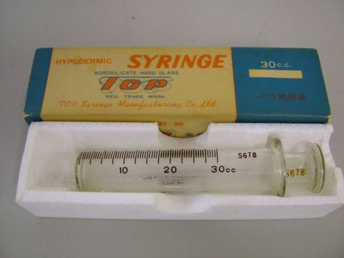 Top 30cc Borosilicate Hard Glass Hypodermic Syringe In Box