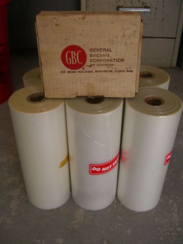 Lot of 6 gbc laminator rolls could be 1.5 or 3 mm plus id laminator films for sale