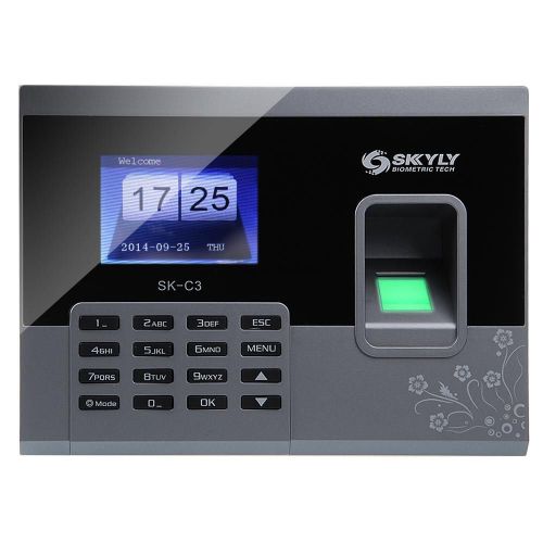 Employees Daily Time Record Machine,Fingerprint Capacity: 600,3” LCD USB+ID Card