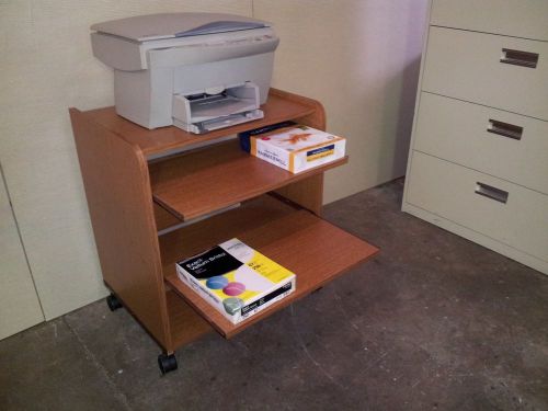 Table for printer or copier oak laminate mobile for sale